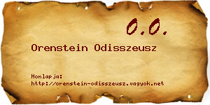 Orenstein Odisszeusz névjegykártya